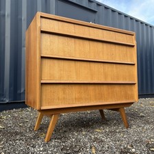 Mid Century Light Teak ‘Avalon Yatton’ Chest of Drawers, 4 Drawer Storage Unit