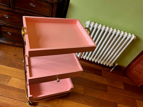 Tier pink peach trolley - /peach,