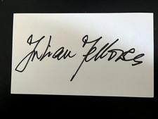 JULIAN FELLOWS - DOWNTON ABBEY CREATOR - SIGNED WHITE CARD