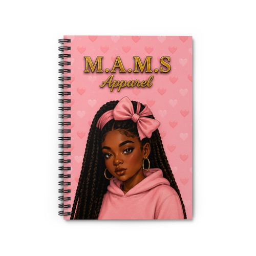 Black girl spiral - black,