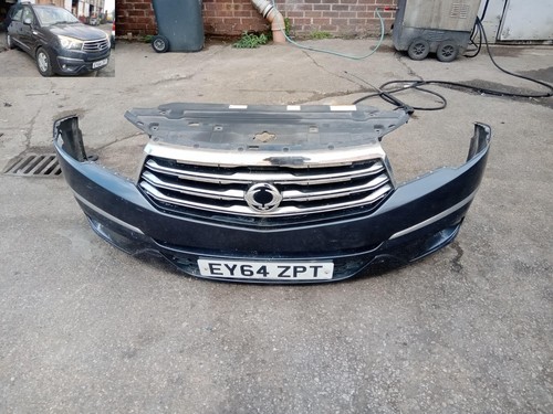 Bumper front complete - grey, abs