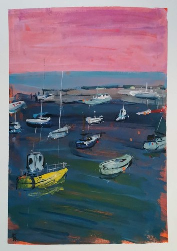 Original acrylic painting - , a3