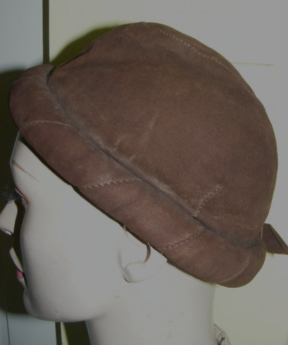 Vintage 1940s dark - brown, hat