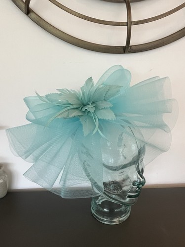 Turquoise blue fascinator - ,