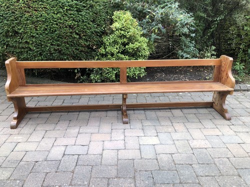 Old church pew delivery poss - old,