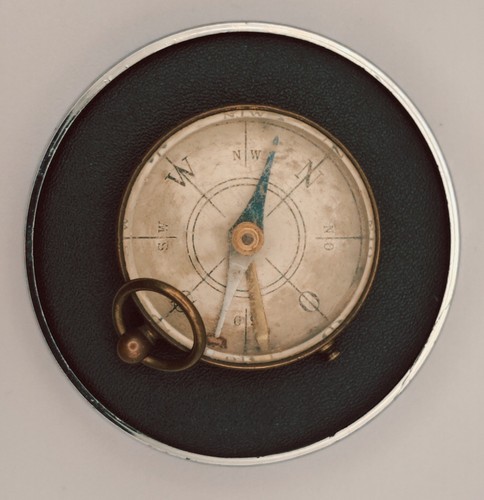 Antique french pocket compass - antique,