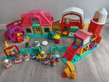 Huge Fisher Price Little People Bundle House Barn Playground Ferris Wheel Bus