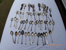 JOB LOT OF 50 SILVER PLATE OLD