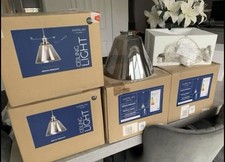 New & Boxed 4 x Grey pendant