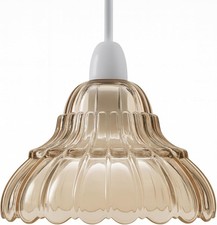 Small Amber Glass Lamp Shade