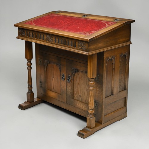 Old charm davenport desk red - old,