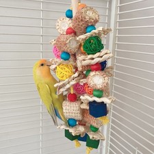 Large parrot chewing toy - toy, bird
