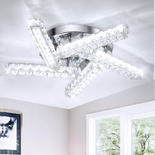 Crystal Ceiling Light LED Lamp Light Room Chandelier Living Pendant LED Square
