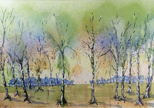Original watercolour stand - watercolour,, 'stand