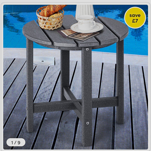 Grey round folding outdoor - round,