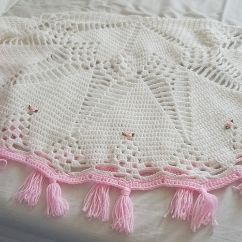 White crochet knit baby - white, crochet/knit