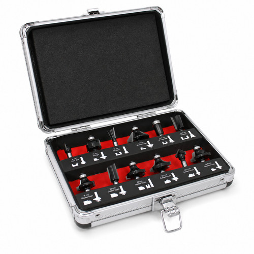 Router bit set 12pc - bit, tct