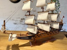 Vintage Wooden Model Race-built Galleon, Revenge