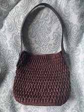 Zara Macramé Bag medium size dark brown lightly used