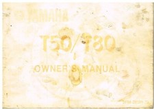 YAMAHA T50 & YT80 ORIGINAL 1986 OWNERS INSTRUCTION & MAINTENANCE HANDBOOK