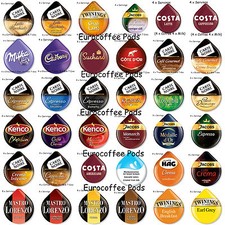 Tassimo Coffee T-discs - Pods Capsules 4 or 8 Cups - 48 Flavours To Select From