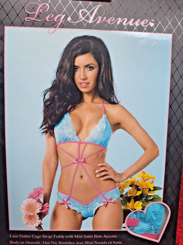 Lace strappy bodysuit thong - strappy,