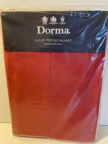 Dorma red percale valance size - dorma,