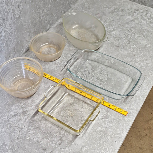 Job lot vintage pyrex clear - lot,