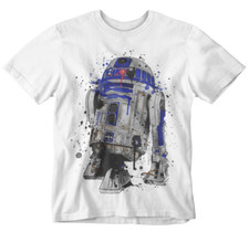R2 D2 T-Shirt Droid Robot Star Wars Movie Film Retro Tee Rebel Empire Cool