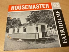 1963 HOUSEMASTER FAIRHOLME MOBILE HOME STATIC CARAVAN  SALES BROCHURE  AS SHOWN