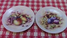 Royal Worcester salad side plates fruit pattern designed by Dorothy Wallace