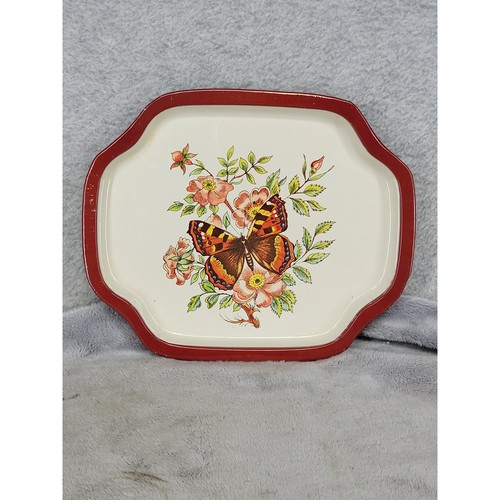 Vintage metal butterfly - metal, floral