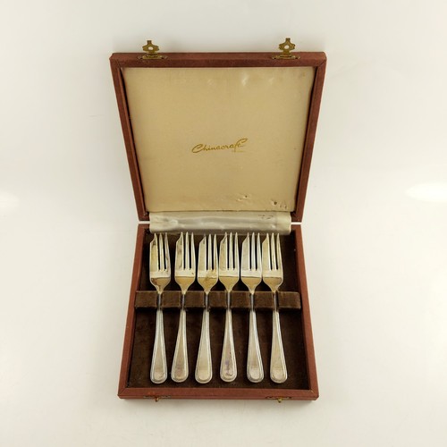 Silver plated cake forks - plated,