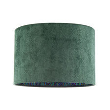 Forest Green Velvet Lamp Shade