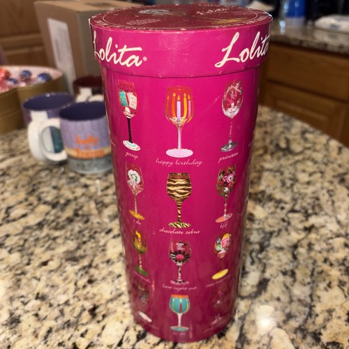 Lolita wine glass painted - glass,
