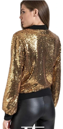 Women sequin glitter bomber - women,