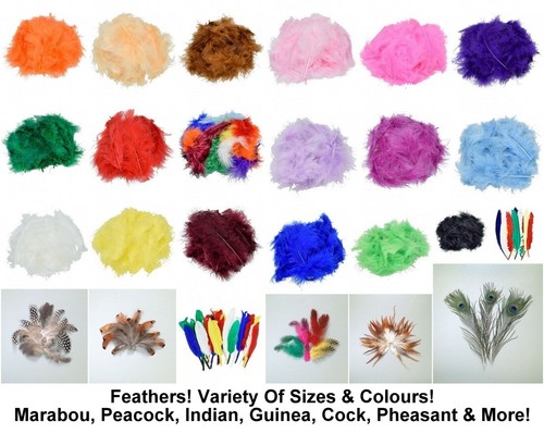 Feathers marabou peacock - marabou,