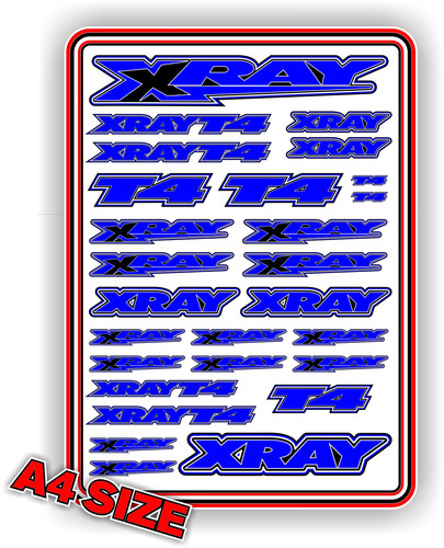 Xray sticker sheet - t4, 1/10