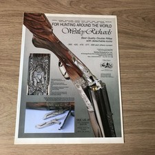 GUNS127 MAGAZINE ADVERT 12X9 WESTLEY RICHARDS DOUBLE RIFLES