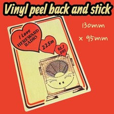 Vintage Stereo Radio HEREWARD Station Window Vinyl Sticker 70s 80s Classic FM AM