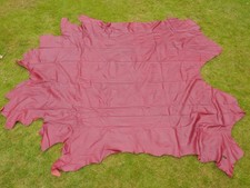 Leather Upholstery Hide - Crest - Burgundy mottled finish 6.62 SQM