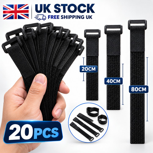 20mm black nylon hook - black, loop