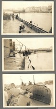 Vintage RP postcards x 3 noted as Submarine photo's, Great Yarmouth circa 1950's