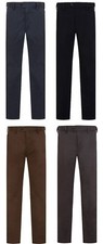 Ex M&S Men's Chinos Pants Trousers Straight Leg Water Resistant Adjustable Waist