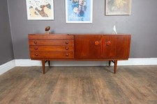 Vintage Retro Small Dark Teak Sideboard by Beautility