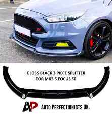 Ford Focus ST MK3.5 Gloss Black Front Splitter Spoiler Lip Body Kit Wing 15-18