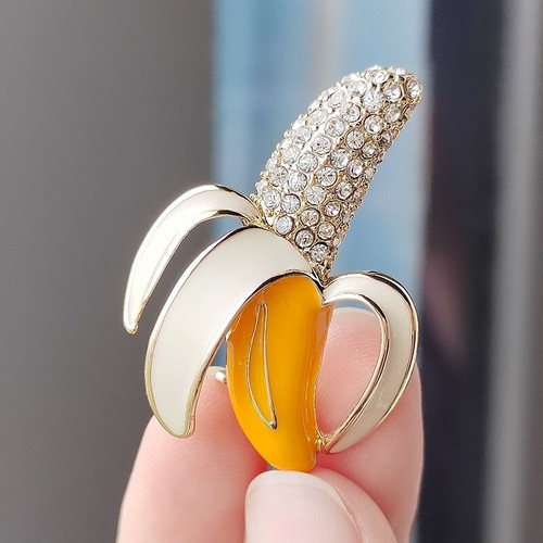 Fashion rhinestone banana - rhinestone,
