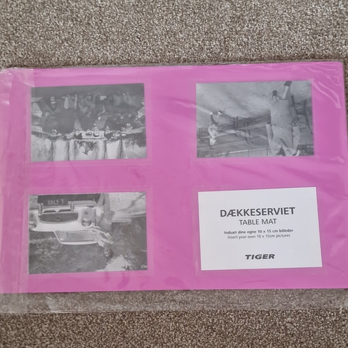 Tiger pink table mat - x, 15