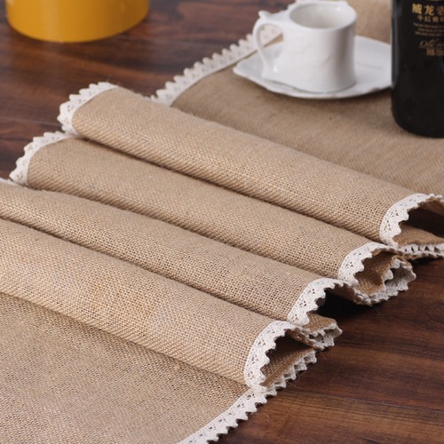 X180cm hessian burlap table - 30,