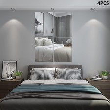 4PCS Glass Mirror Tiles Set